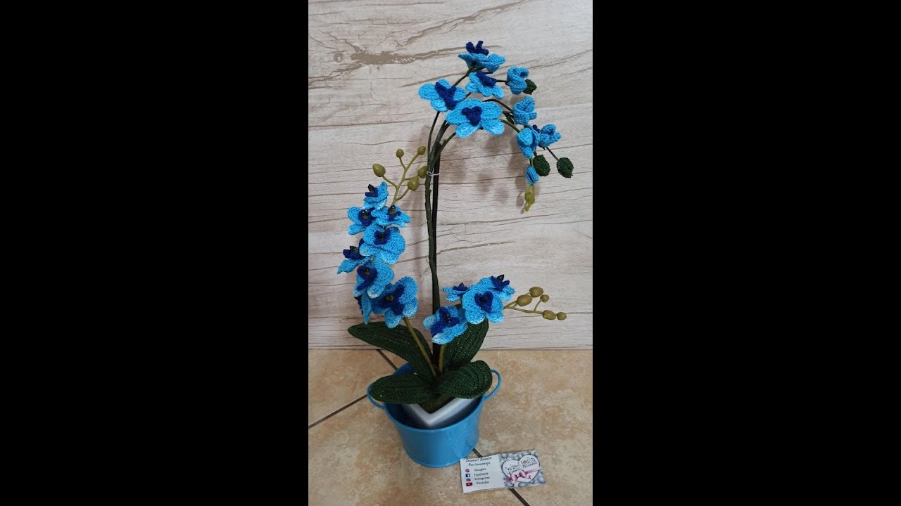 Orchidea #uncinetto blu orchid orchidee piante  crochet versione facile