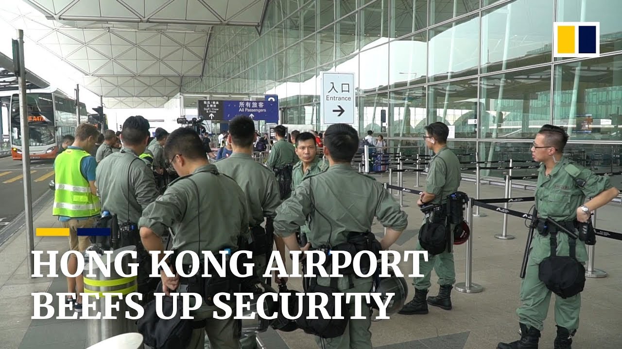 Increased security at Hong Kong International Airport with protests expected