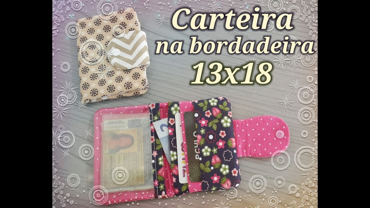 Carteira na Bordadeira 13x18
