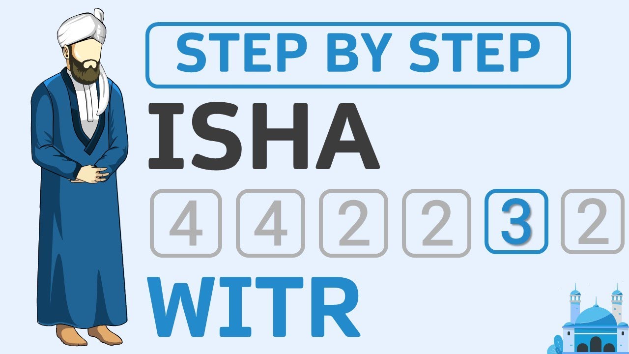 How to Pray 3 Rakat Witr Isha Salah - Dua e Qunoot - Beginner Step by Step Guide - Men Sunni Hanafi