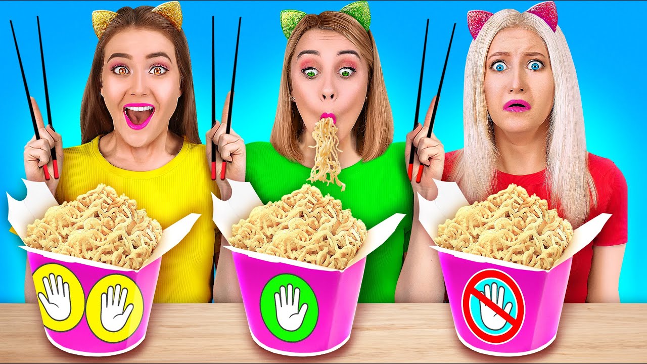 KEINE VS EINE VS ZWEI H&Auml;NDE || Verr&uuml;ckte Food-Challenges und lustige Situationen von 123 GO! GOLD