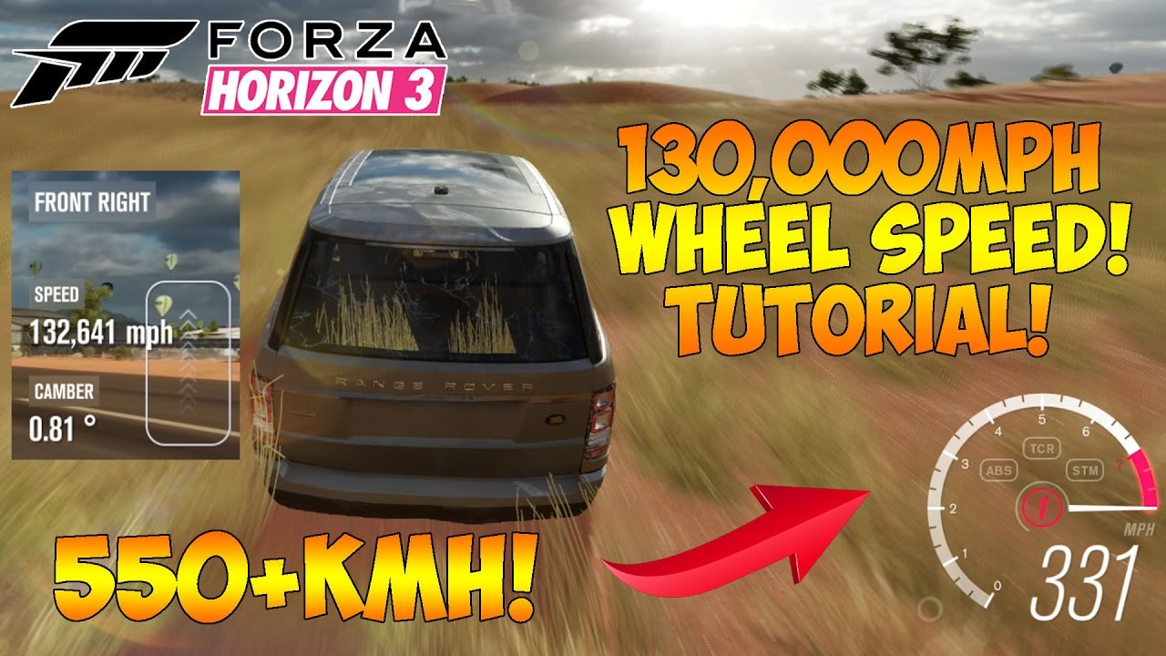 Forza Horizon 3 — КАК ЕЗДИТЬ БОЛЕЕ 900 КМ/Ч! ОШИБКА СО СКОРОСТЬЮ КОЛЁС НА 150 000 МИЛЬ/Ч!