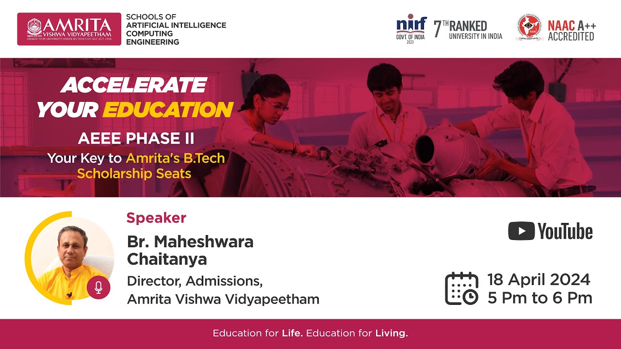 Your Key to Amrita's B.Tech Scholarship Seats I Amrita I Scholarship