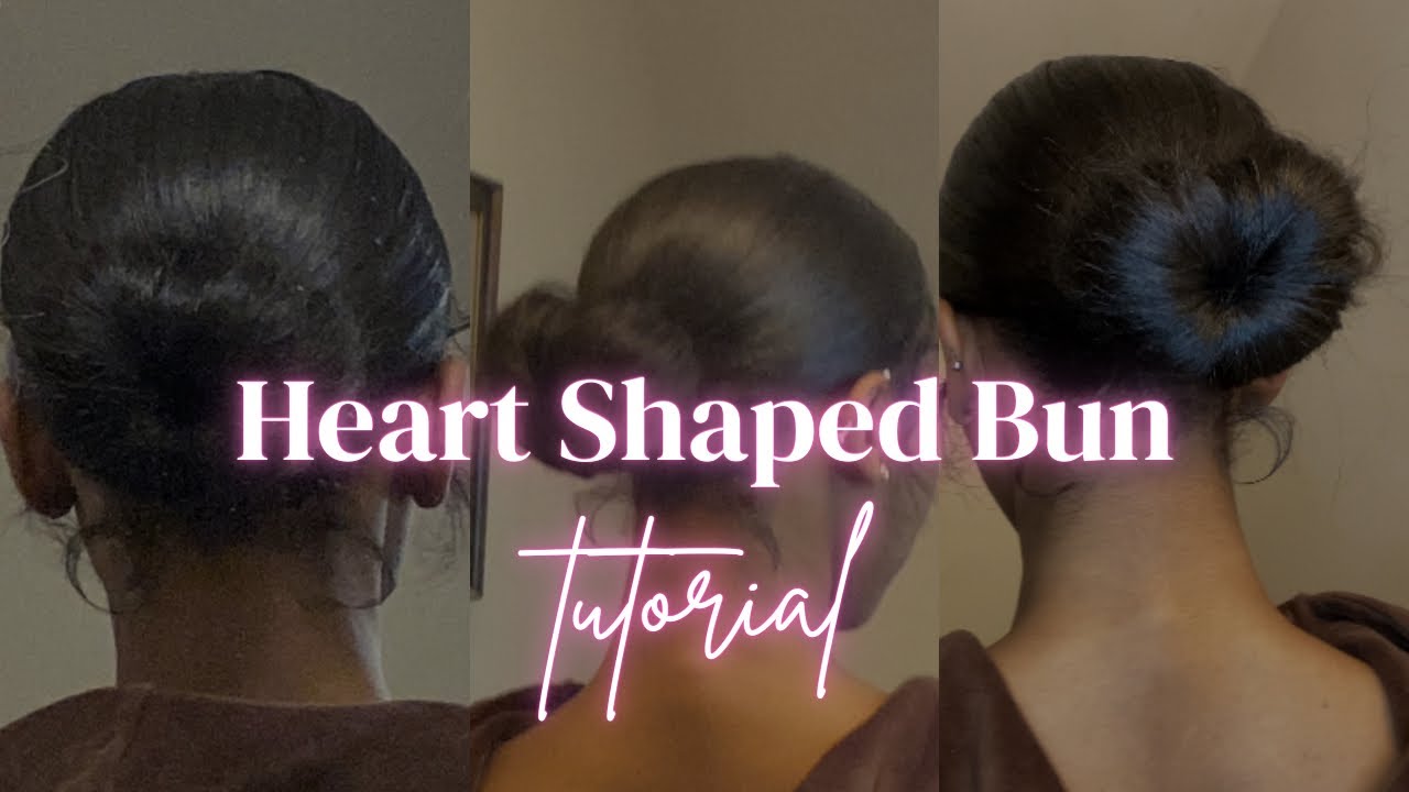 heart shaped slick back bun tutorial | carmen ayanna