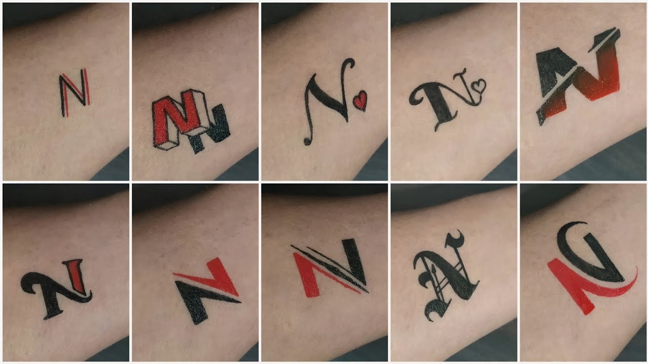 N Letter Tattoo Designs | Stylish & Minimal  Trending Tattoo Ideas 2026 comment for your letter 
