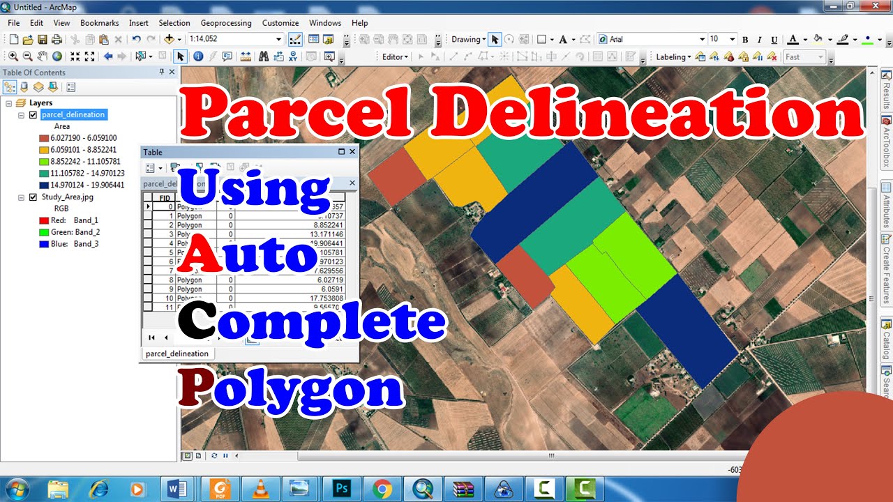 Parcel delineation in ArcGIS using Auto Complete Polygon
