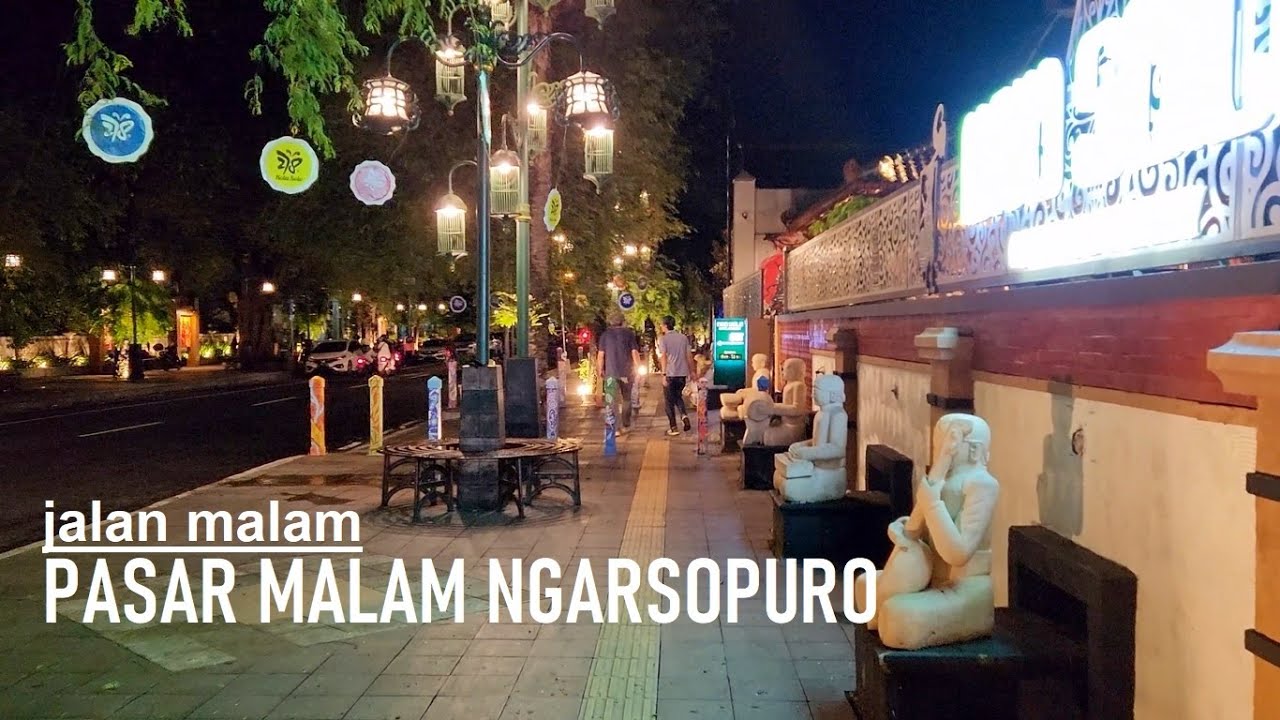 Night walking around Pasar Malam Ngarsopuro [Kuliner Malam Keprabon] Jalan Diponegoro Solo ❗