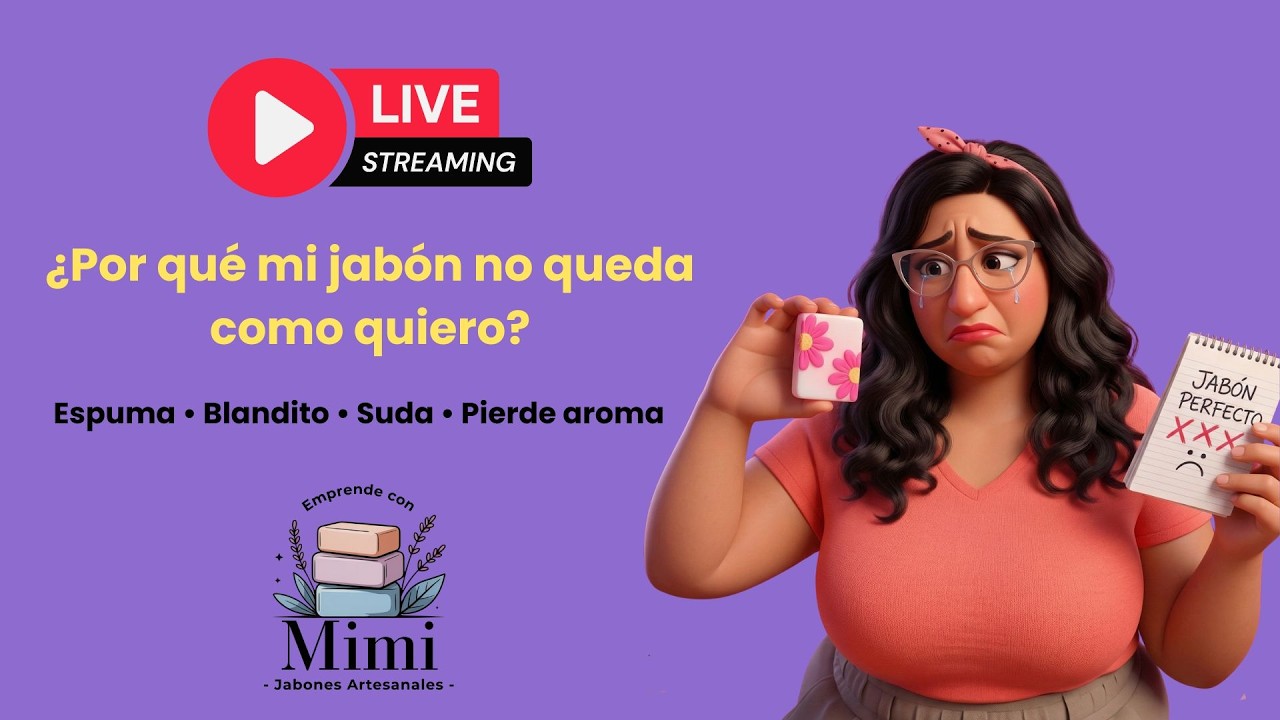 ¿Por qué mi jabón de glicerina no queda bien? (Espuma, sudoración, blandito y aroma) | EN VIVO