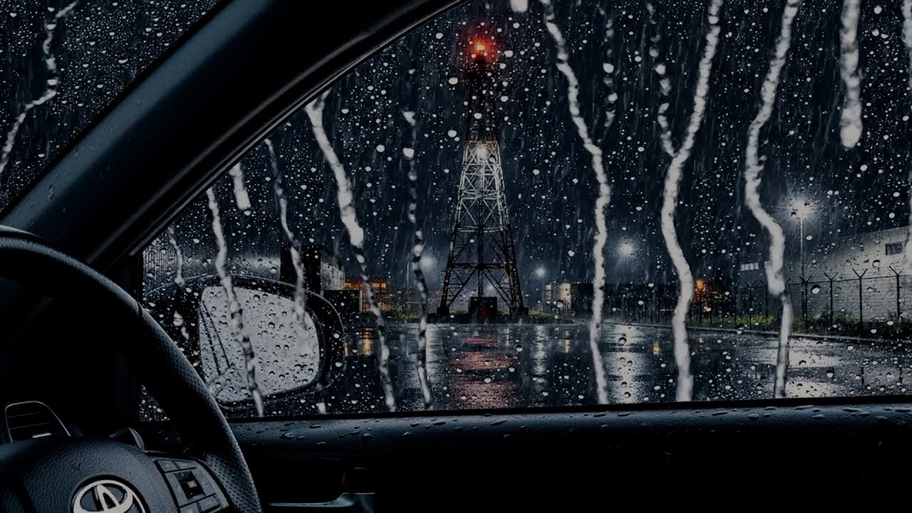 Heavy Rain Sounds to Goodbye Insomnia - Car Atmosphere for Good Sleep and Anxiety Relief, Focus