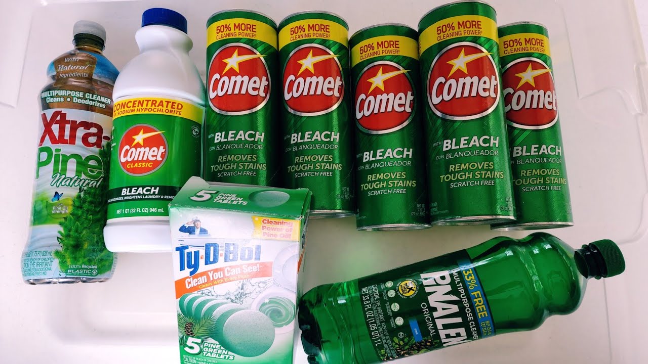 Concentrated Bleach+ Xtra Pine+ Ty-D-Bol Pine+ Comet❌️5