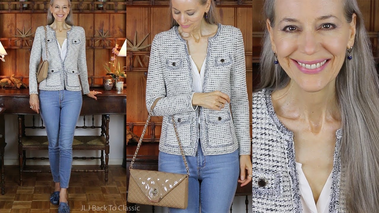 Стеганая сумка через плечо Brooks Brothers; твидовый пиджак, джинсы / классическая мода, элегантн...