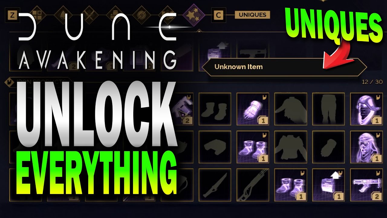 UNLOCK EVERYTHING where to find all UNIQUES! Dune Awakening
