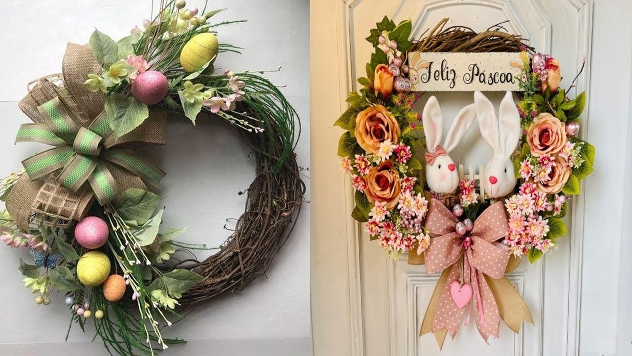 GUIRLANDAS DECORADAS PARA A PASCOA  Encante sua Casa com Criatividade!