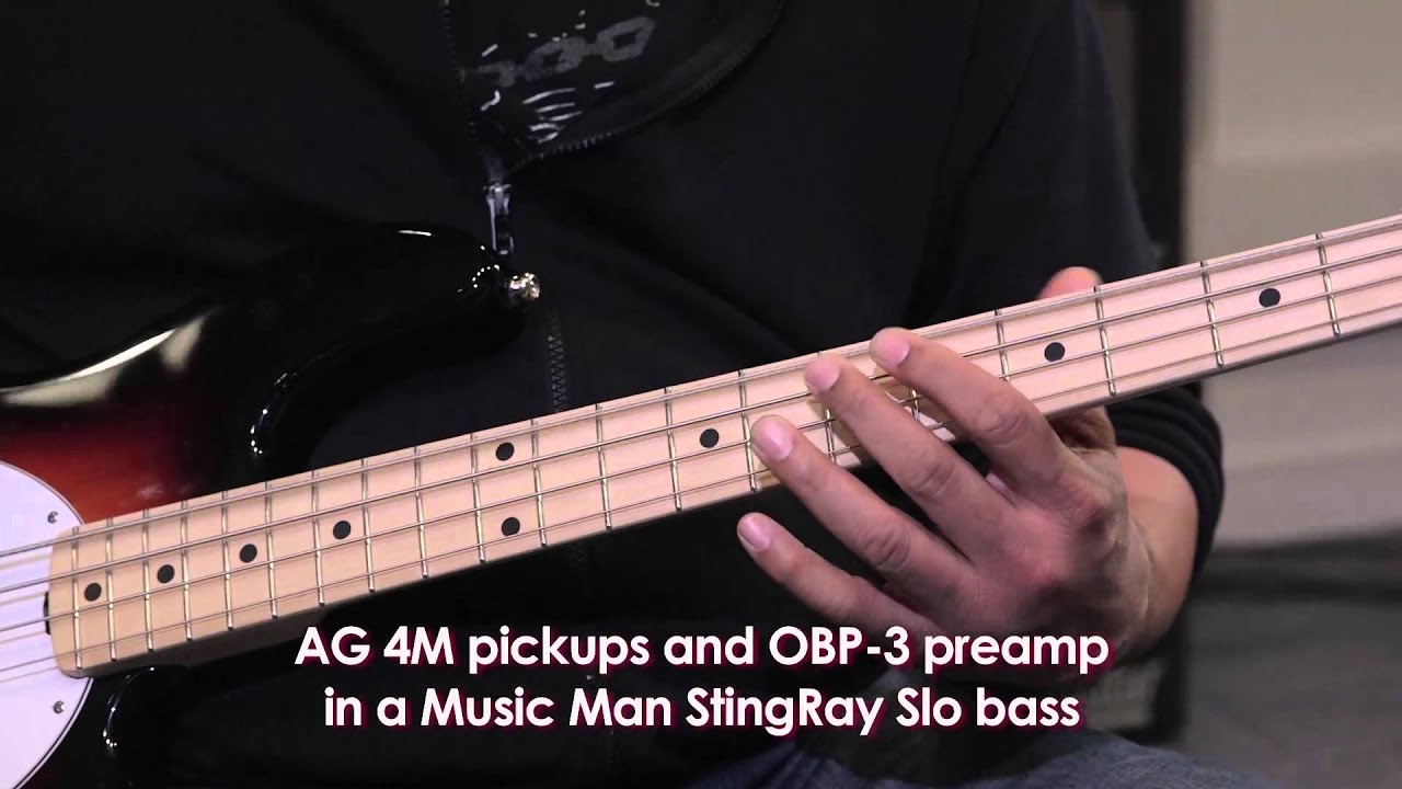 Aguilar Music Man snímače and OBP preampy