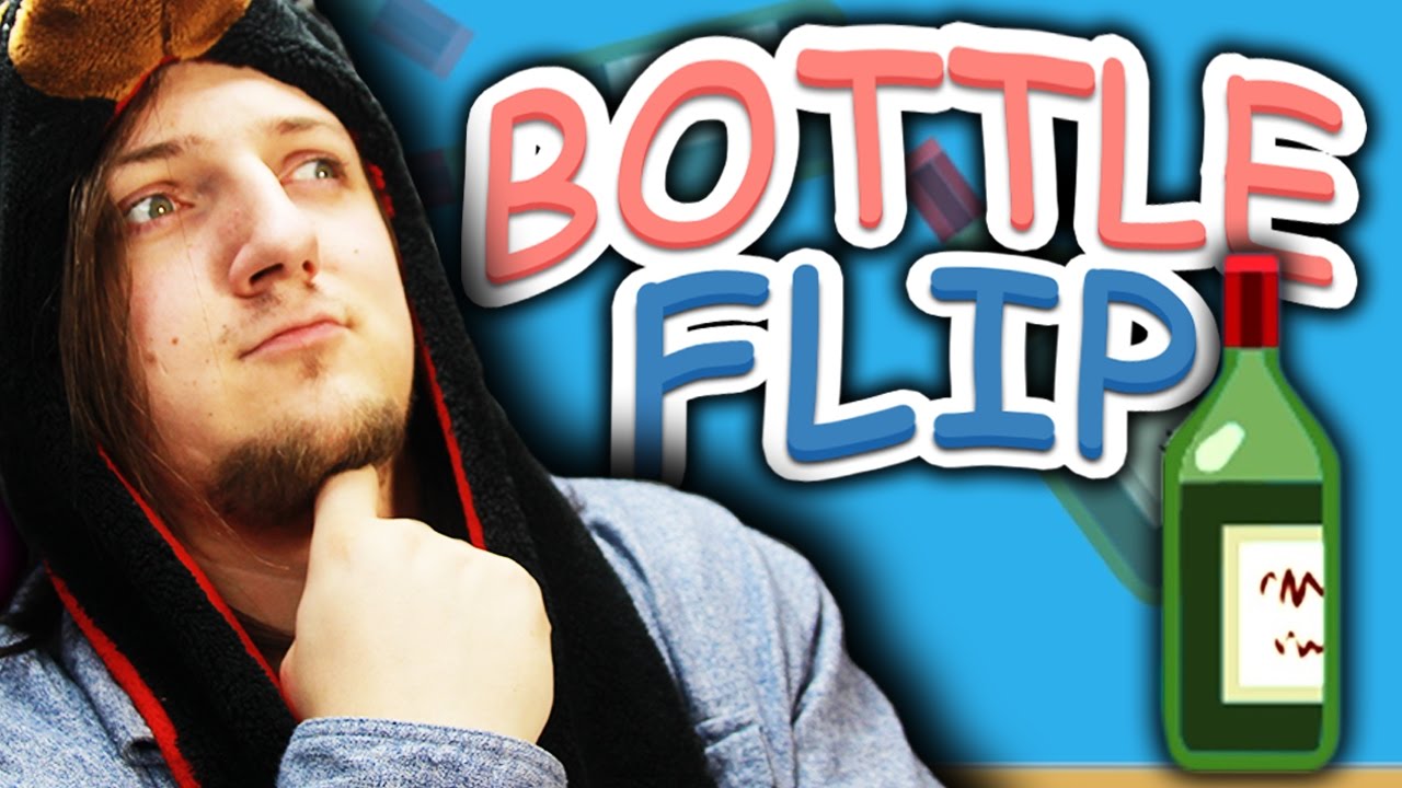 BOTTLE FLIP CHALLENGE W HAPPY WHEELS! [9]