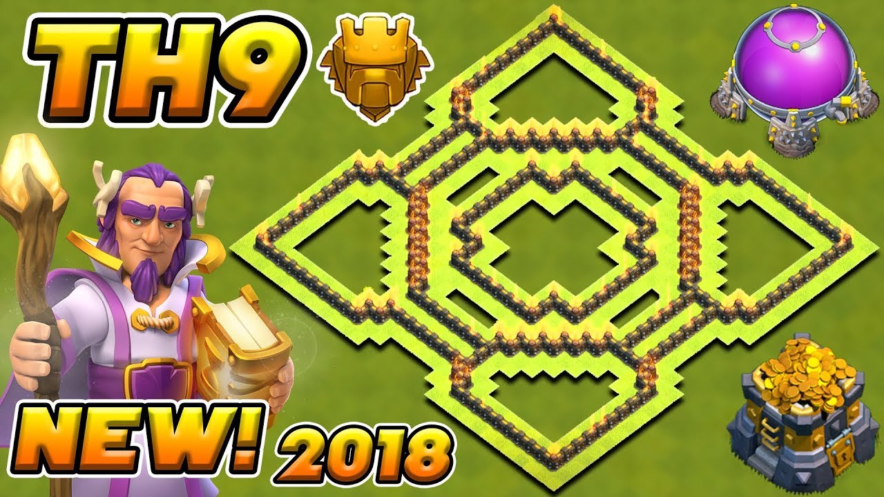 Town Hall 9 TROPHY / FARMING Base 2018! | BEST TH9 HYBRID BASE 2018! | CLASH OF CLANS