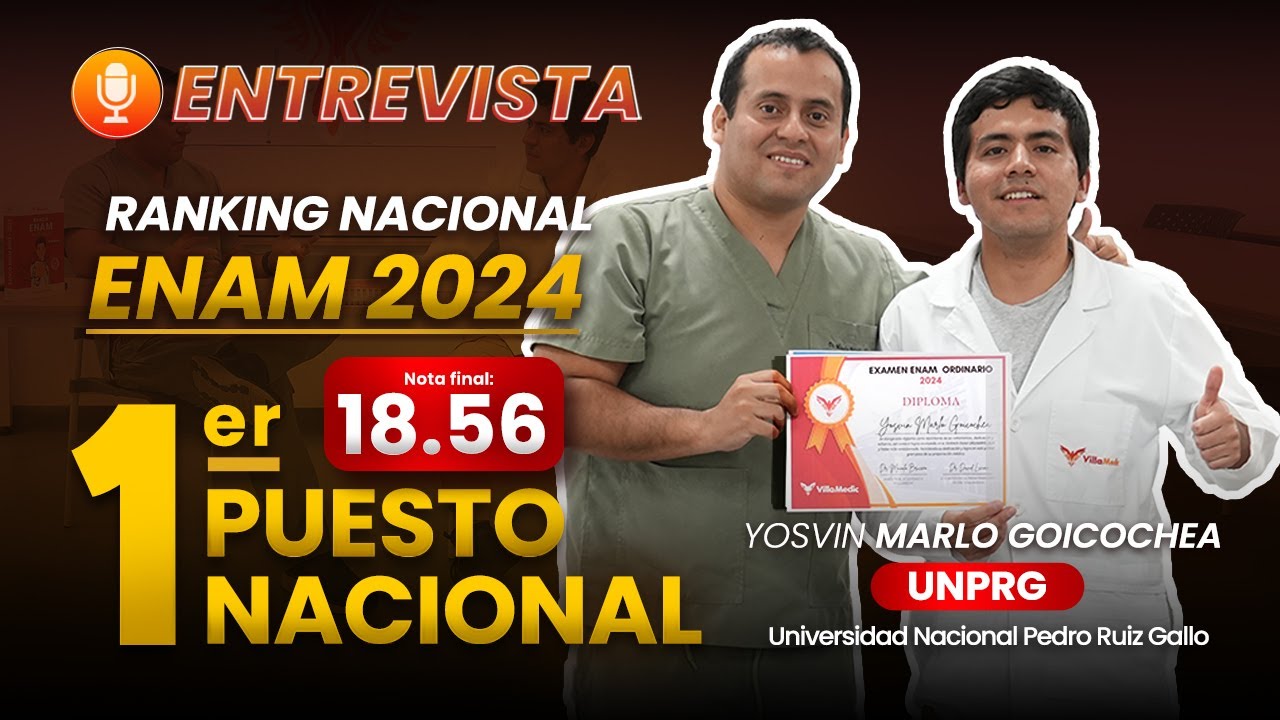 🏆1er Puesto Nacional - Examen ENAM 2024 |  Yosvin Marlon 18.56 | NOTA HISTÓRICA