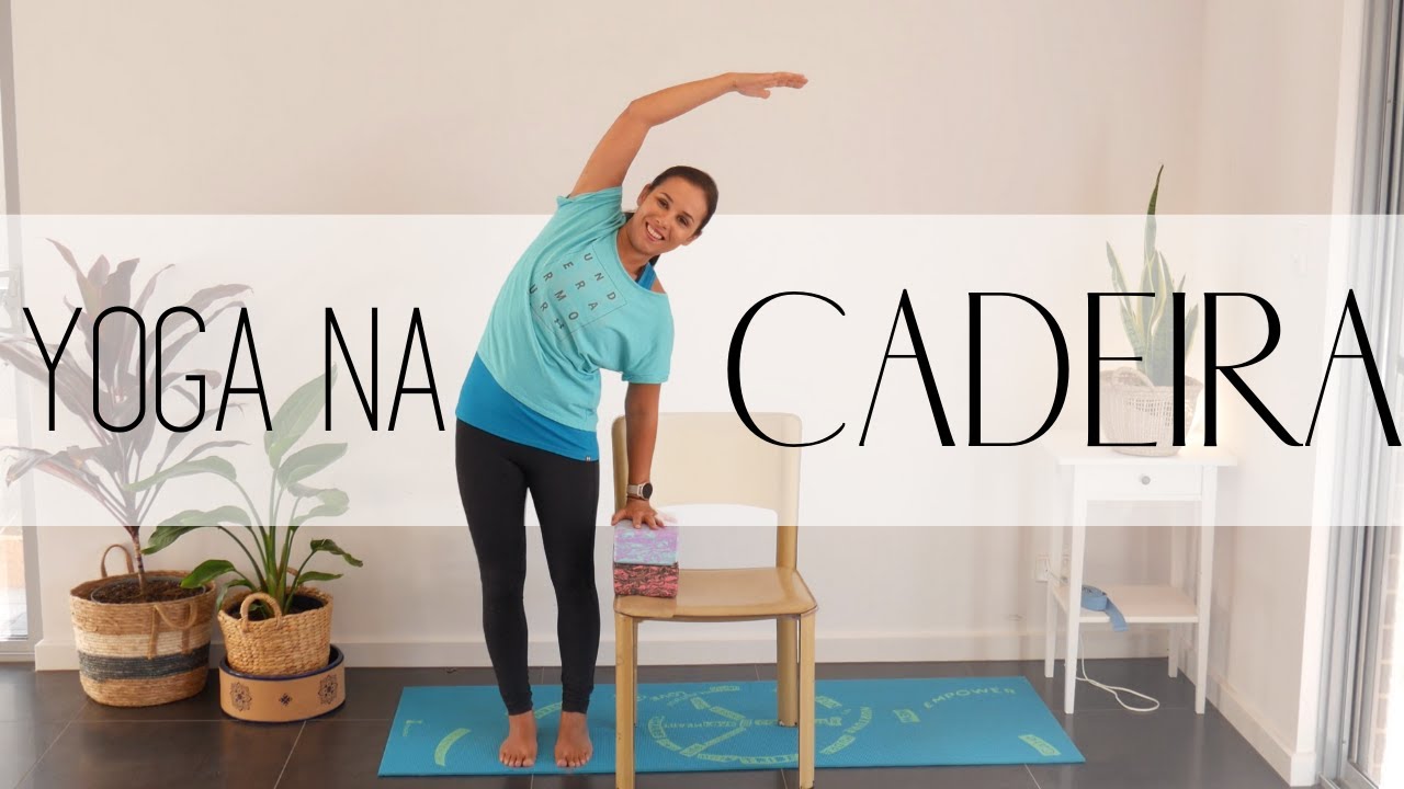 Aula Hatha Yoga Grátis Cadeira || Terceira Idade  (Idosos) || Mobilidade Baixa || Dor nas Costas