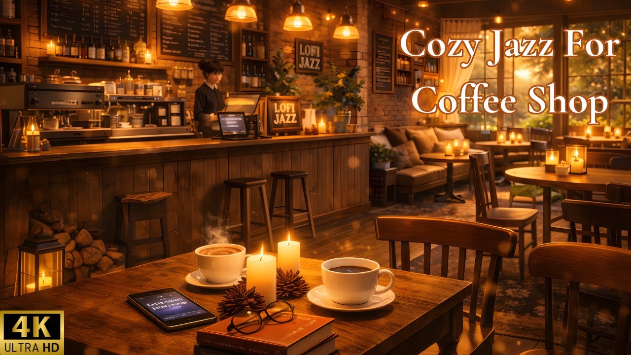 Gentle Coffee Shop Jazz ☕ Soothing Piano Melodies with Cafe Ambience for Focus