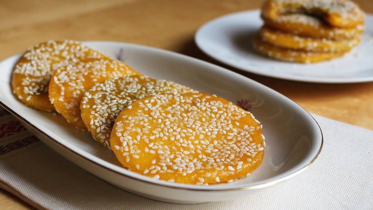 Tortine di zucca e farina di riso glutinoso - un dolce cinese facile e senza glutine