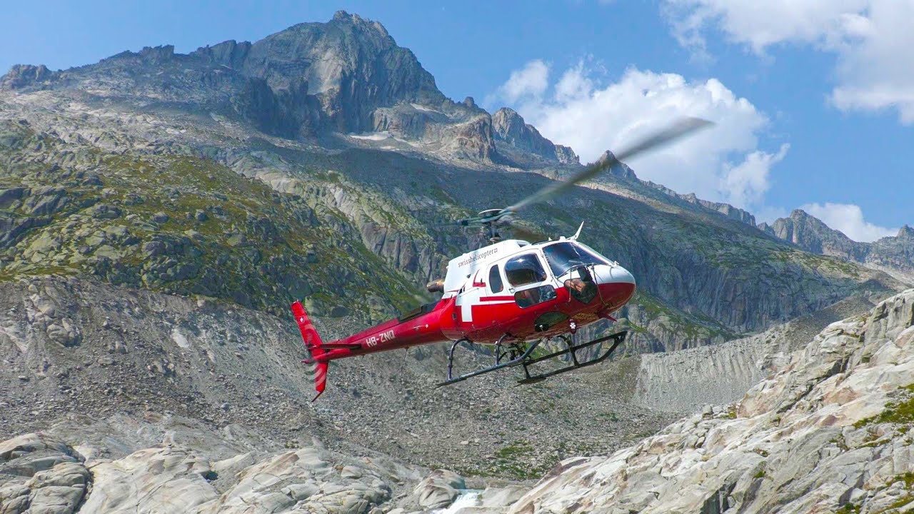 [Hochalpiner Einsatz] Transporteinsatz SwissHelicopters Airbus H125 am Furkapass Schweiz 