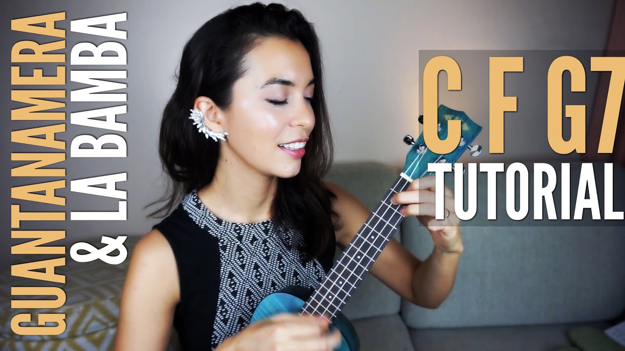 ЛЕГКИЙ урок игры на укулеле La Bamba & Guantanamera — последовательность аккордов C F G7