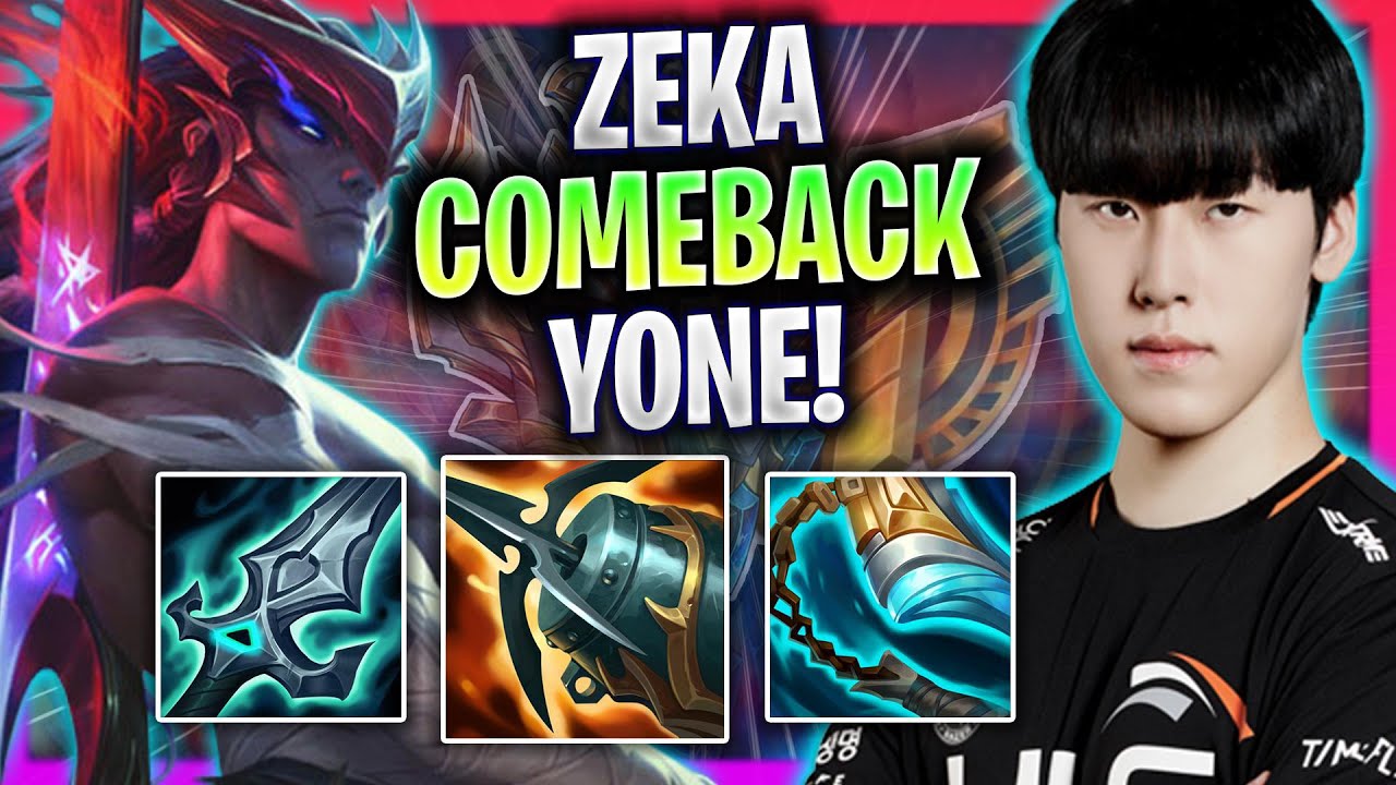 ZEKA HUGE COMEBACK WITH YONE! - HLE Zeka Plays Yone Top vs Aatrox! | Season 2024