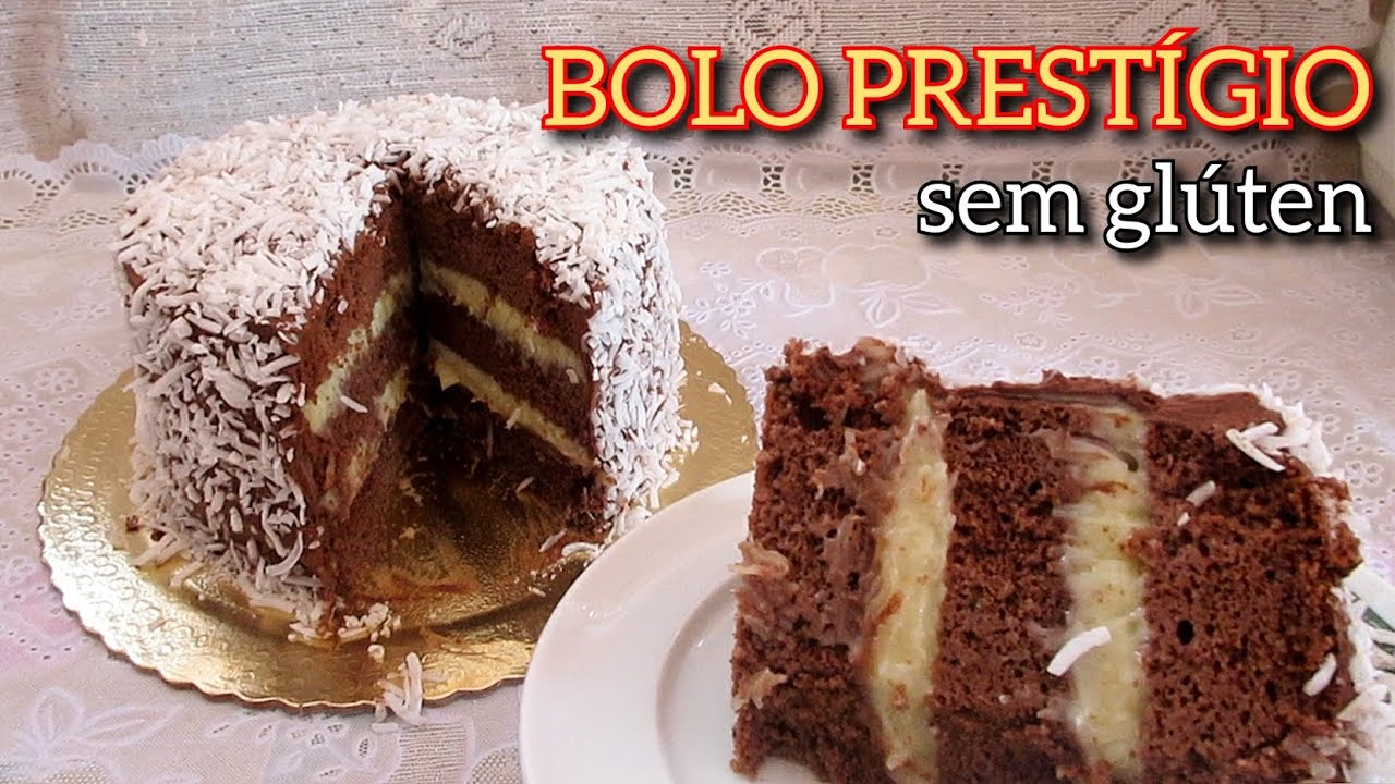 BOLO PRESTÍGIO SEM GLÚTEN | SEM FERMENTO | MOLHADINHO | FAÇA E VENDA BOLOS SEM GLÚTEN