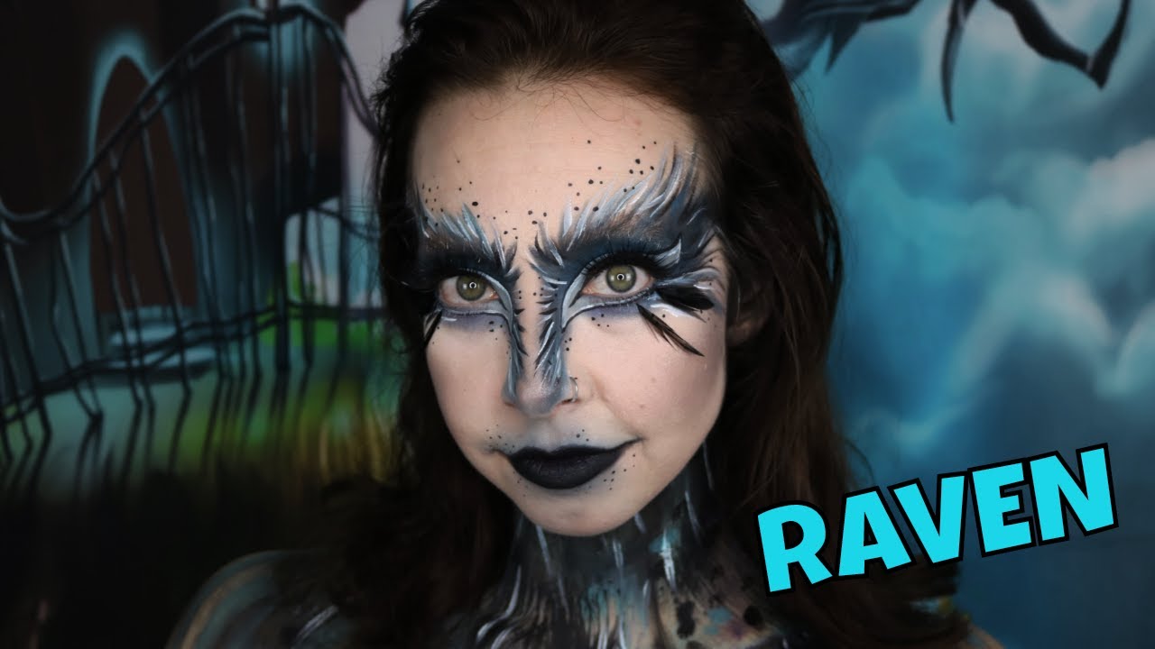 RAVEN BODYPAINT & MAKEUP TUTORIAL ; 31 Days of Halloween 2020