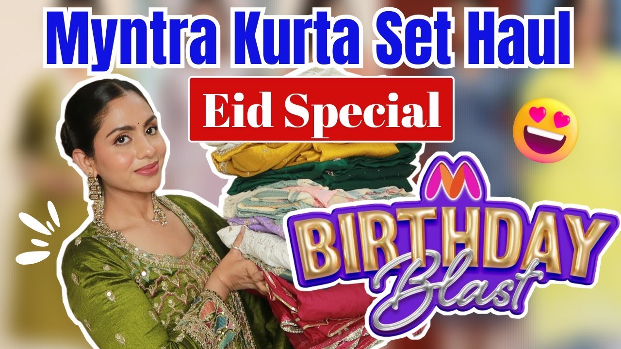 Myntra Eid Kurta Sets Haul 🌙 Elegant Festive Styles#myntra #eidoutfits #ethnicwear #eidcollection