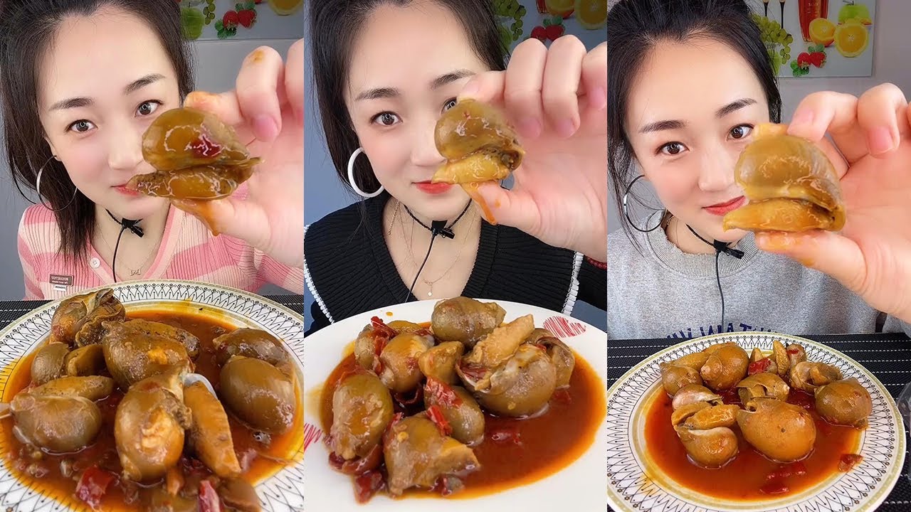 【Yummy】Spicy abalone snail🐚🌶#mukbang#asmr#Seafood