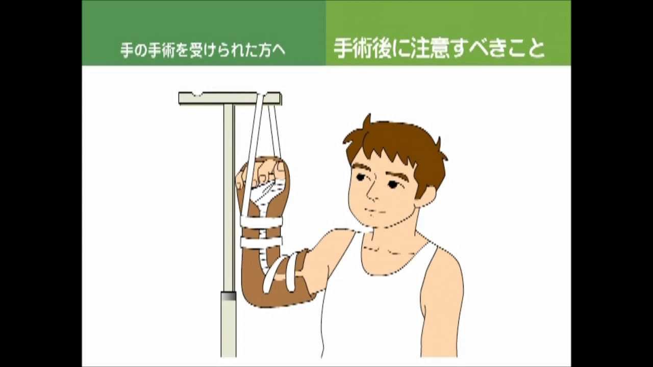 手の手術を受けられた方へ