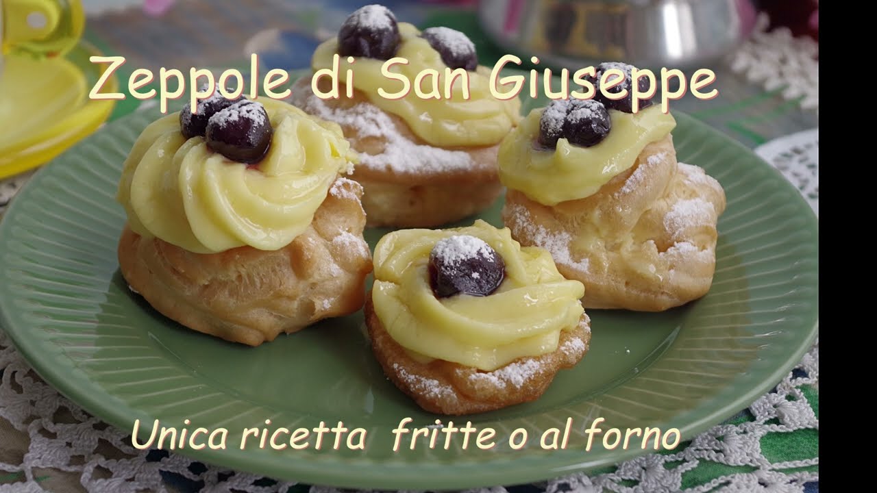 Zeppole di San Giuseppe Unica ricetta fritte o al forno