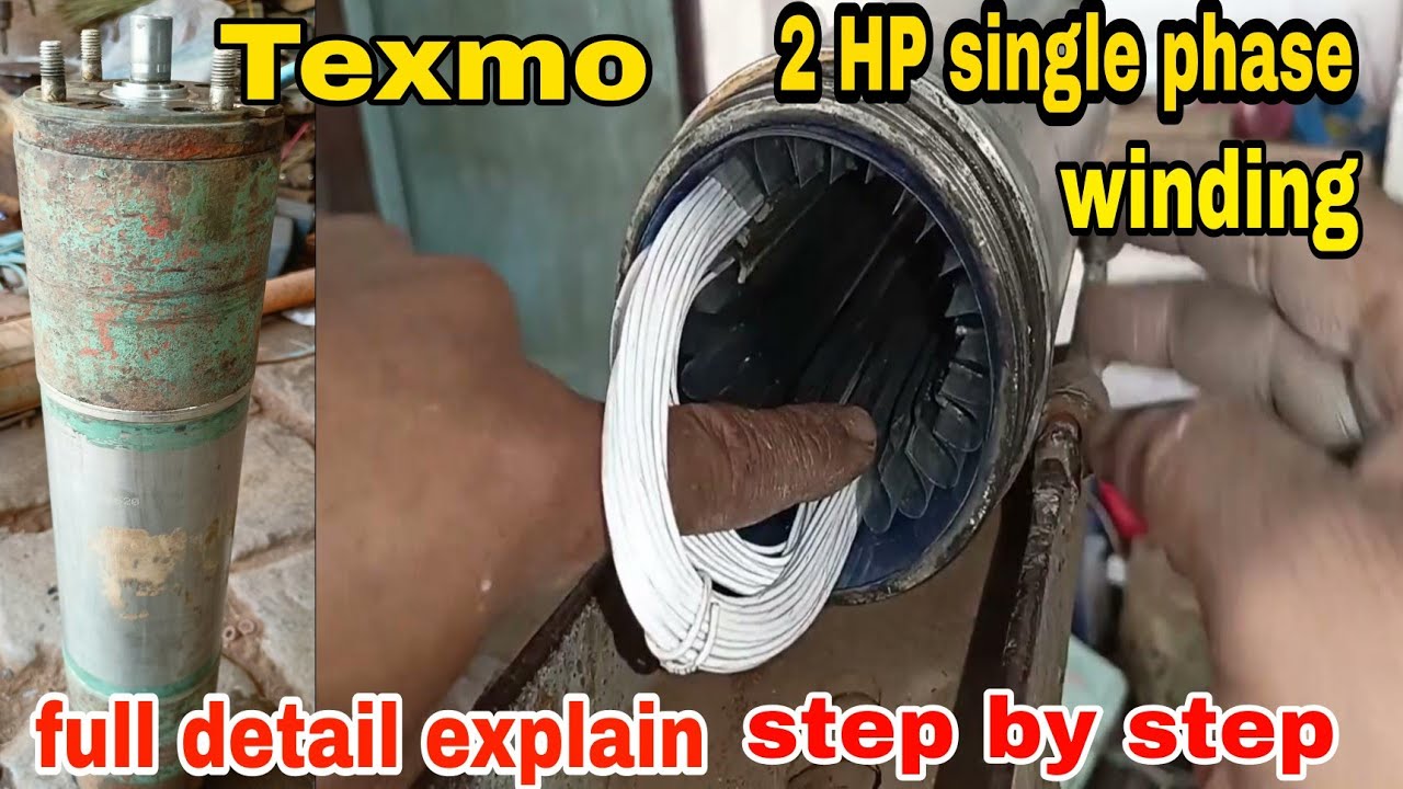 2 HP Texmo submersible motor winding texmo submersible motor winding data V4 submersible motor pump
