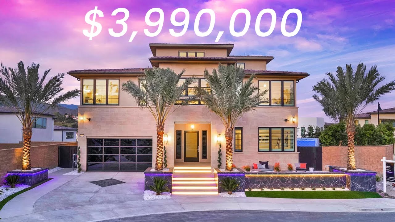 Inside a $3,990,000 Modern Luxury Home in Porter Ranch, California | New Construction Mansion Tour