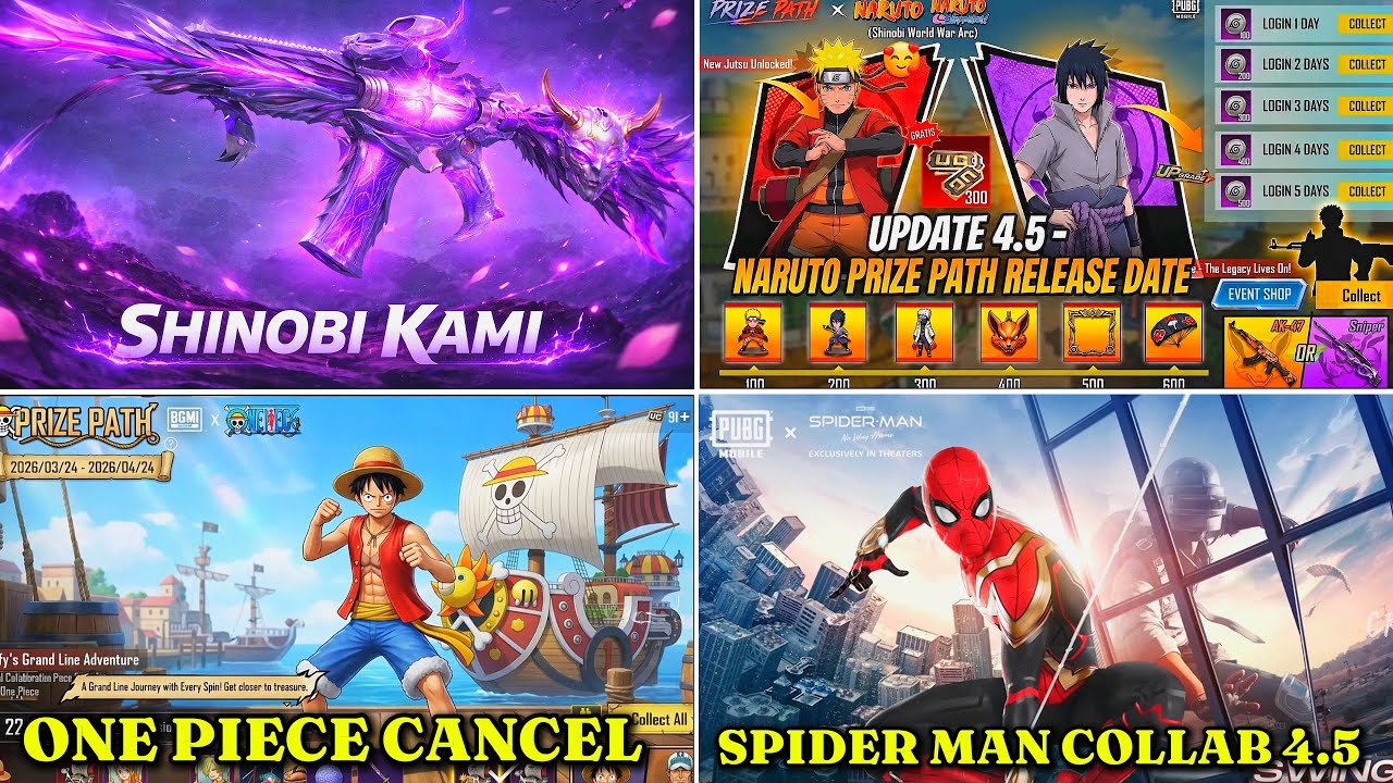 GOOD NEWS x NARUTO PRIZE PATH CONFIRM🔴SHINOBI KAMI M416 RETURN ✅4.5 SPIDER MAN COLLABORATION🔥