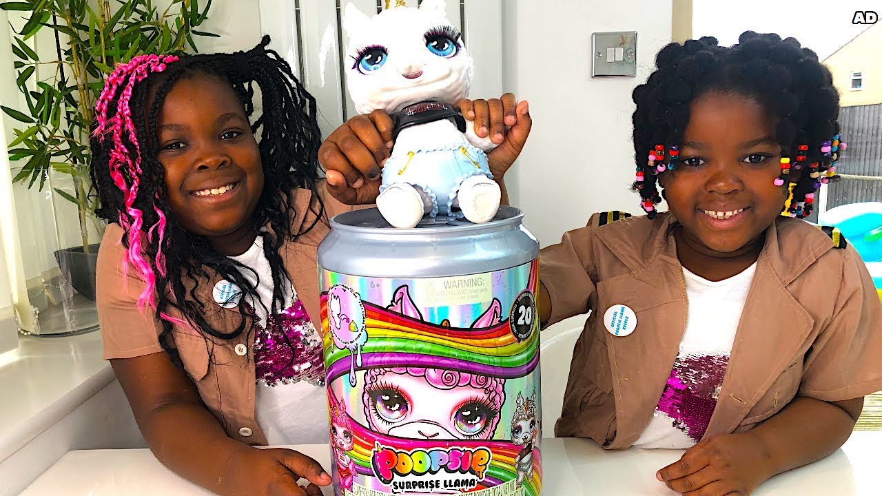 Toys AndFun Sisters Meets Real Llamas And Unboxing Poopsie  Surprise Llama!