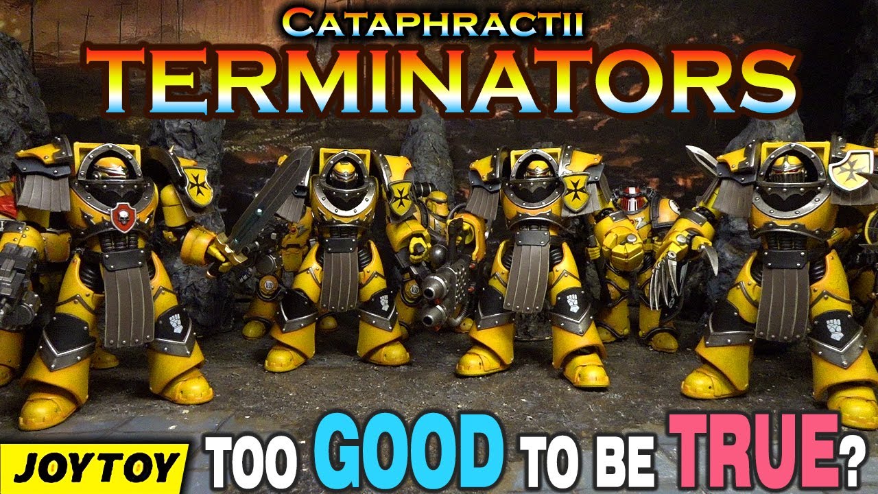 Joytoy STUNNING Cataphractii Terminators Squad Horus Heresy Imperial  Fists action figures review