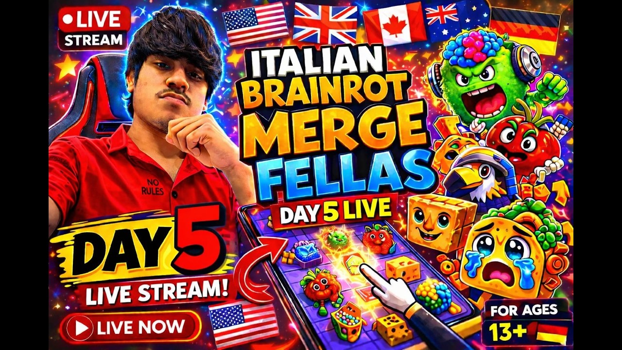 😱 Italian Brainrot Merge Fellas NEW UPDATE Live Gameplay | Day 5 Live Stream