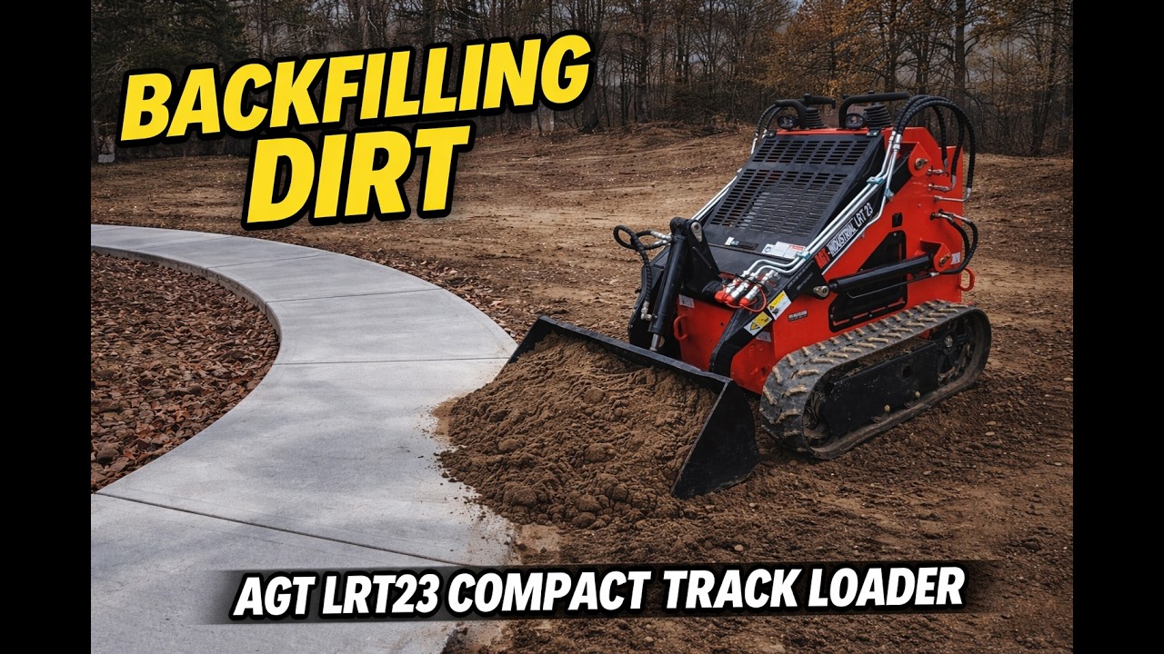 Backfilling with the AGT LRT 23 Chinese Mini Skid Steer | Affordable Compact Track Loader