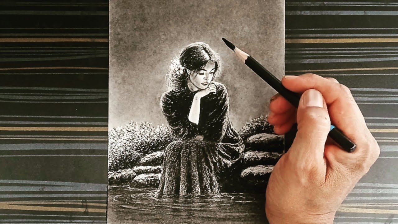 Pencil drawing!.Please smile a little, otherwise I will think you are angry with me.