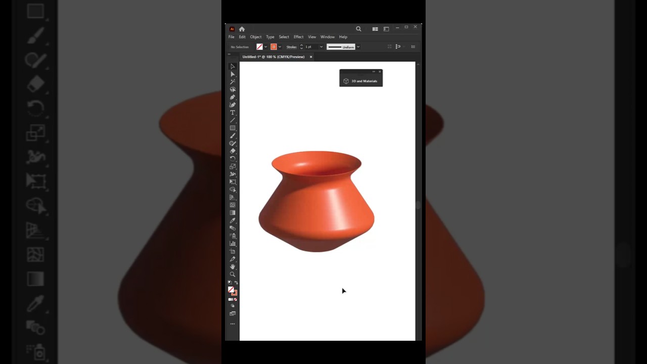 3D Pot Design in Illustrator | Easy Tutorial #graphicdesign #illustrator #3d #tutorial