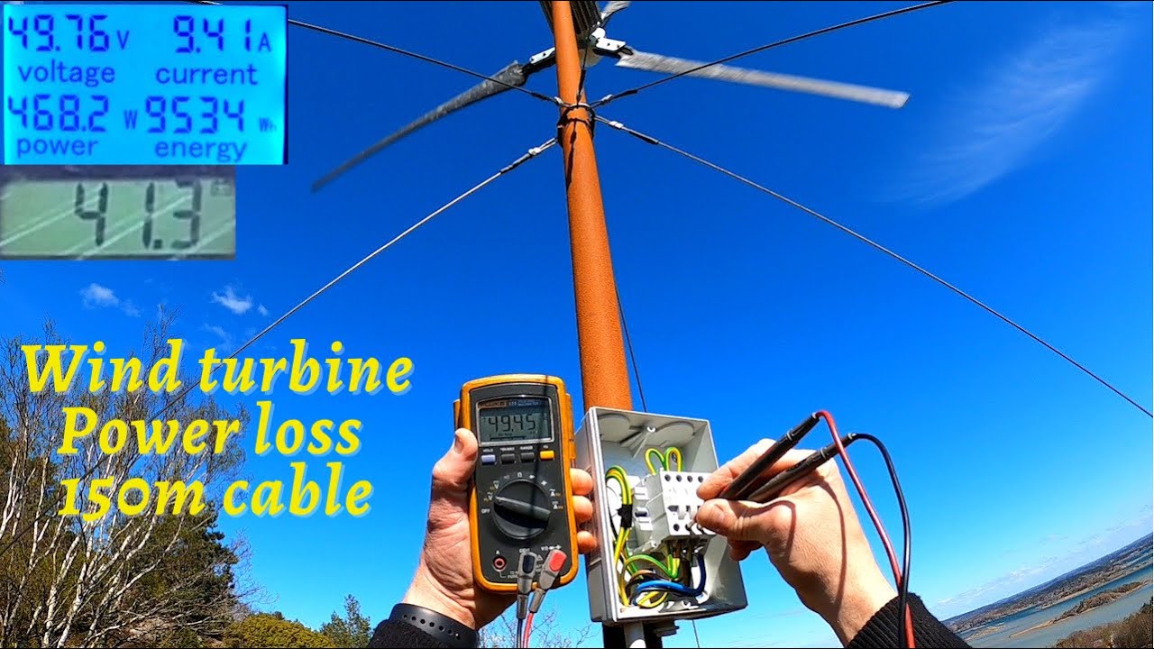 Istabreeze i1500 48v, measuring the voltage drop, single strand 150m cable
