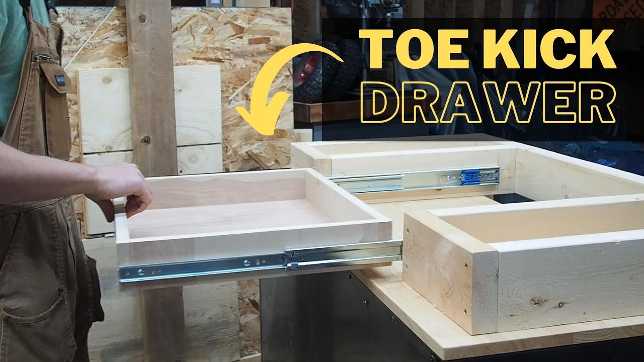 Toe-kick Drawer for hidden storage [Part 2: Home Bar]