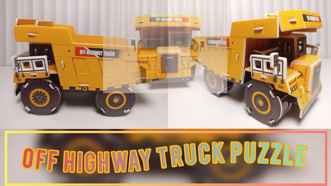 Membuat Mobil Truk Tambang Puzzle 3D | Off Highway Truck Puzzle 