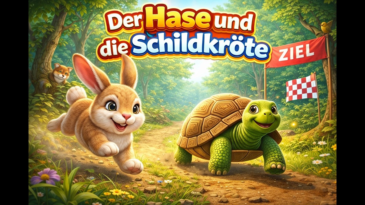 🐰🐢 Der Hase und die Schildkröte Ein Wettlauf | Beliebte Kindergeschichte | #deutsch #animation
