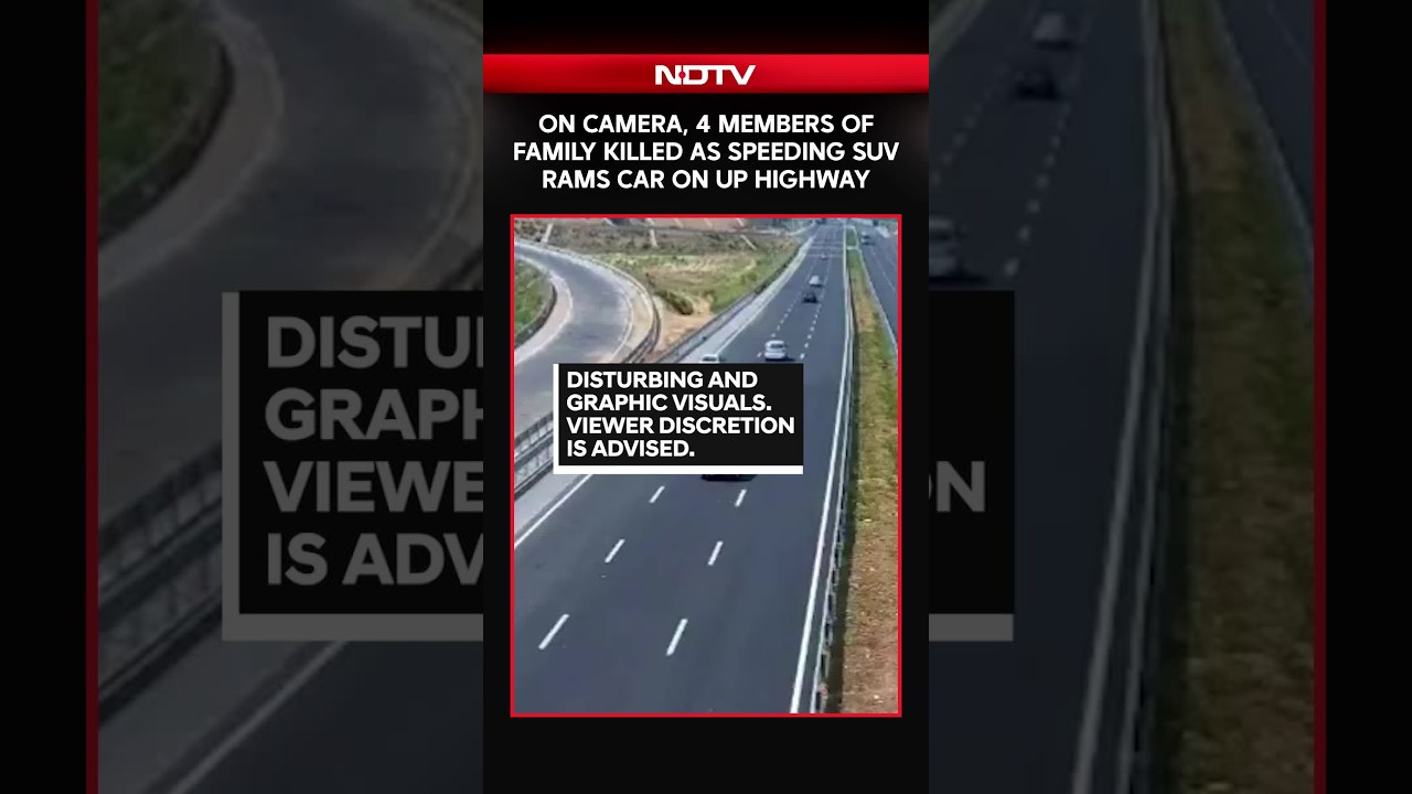 On Camera, 4 Members Of Family Killed As Speeding SUV Rams Car On UP Highway