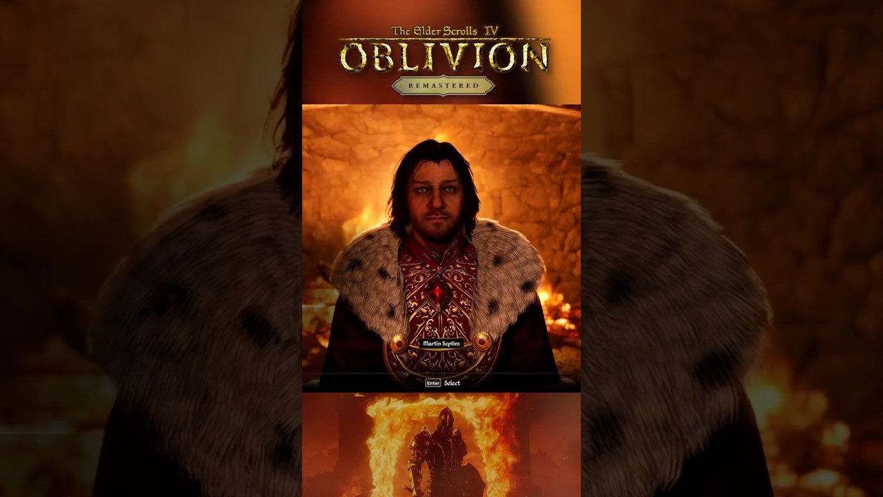 Martin Septim i Amulet Kr&oacute;l&oacute;w - Oblivion Remastered #shorts #oblivion #elderscrolls #bethesda