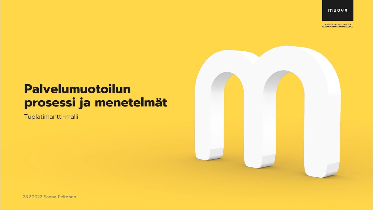 1 Palvelumuotoilun prosessi ja menetelmät Tuplatimantti