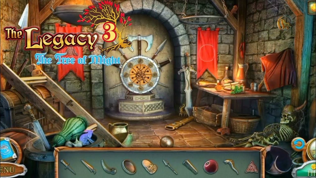 Put all items on their place in The Legacy 3: The Tree of Might. Mini game.